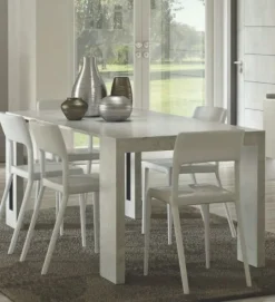 Consolle con allunghe incorporate MARMO BIANCO modello CLEVER