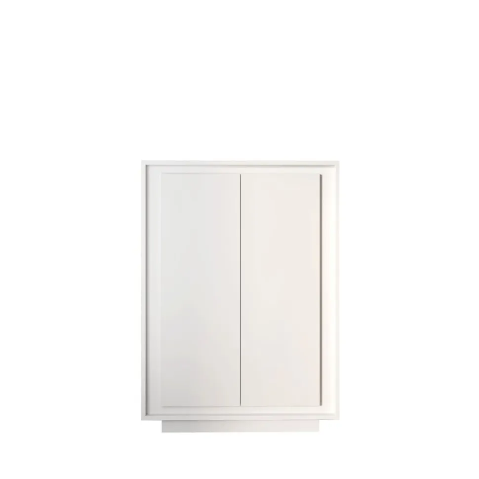 Credenza 2 ante battenti linea Pure in finitura Bianco laccato opaco