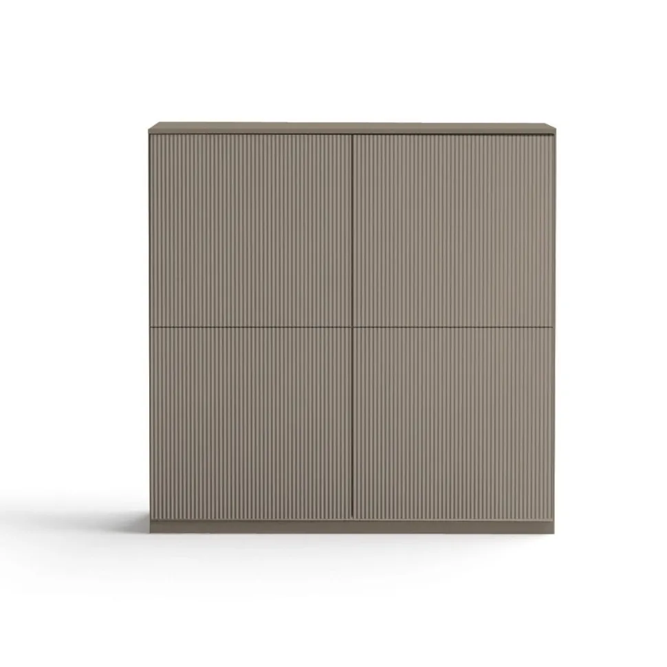 Credenza 4 ante con frontali cannetè linea Contact disponibile in 30 colori
