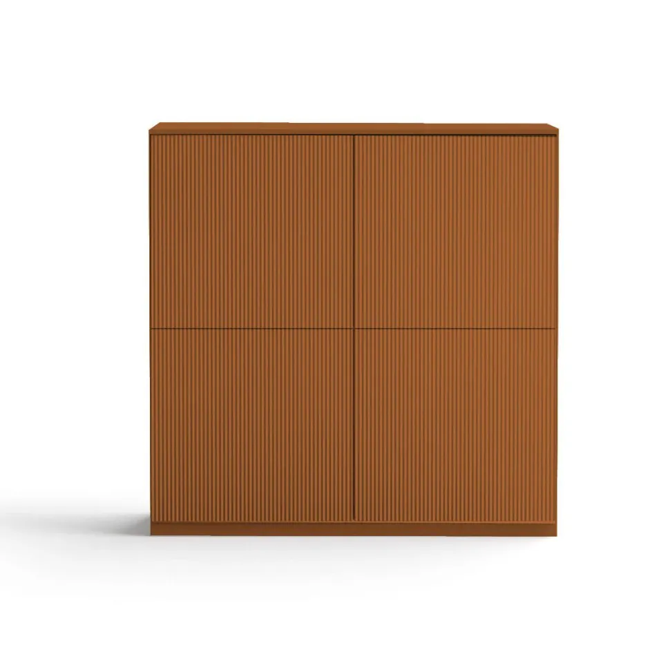 Credenza 4 ante con frontali cannetè linea Contact disponibile in 30 colori