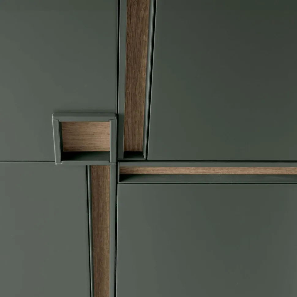 Credenza 4 ante con maniglia a incasso Regolo linea Nais disponibile in vari colori