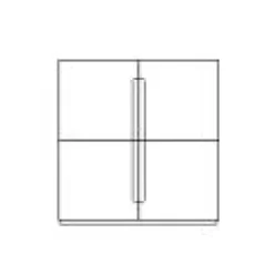 Credenza 4 ante con maniglia a incasso Montgomery linea Nais disponibile in vari colori