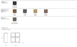 Credenza 4 ante e 2 cassetti Astra disponibile in vari colori