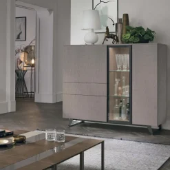 Credenza 3 ante e 2 cassetti Metropolis linea Nais disponibile in vari colori