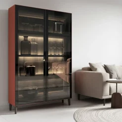 Credenza 2 ante in vetro larghezza 90cm in 3 altezze