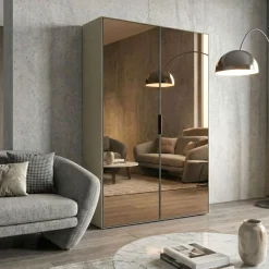 Credenza 2 ante in vetro larghezza 90cm in 3 altezze