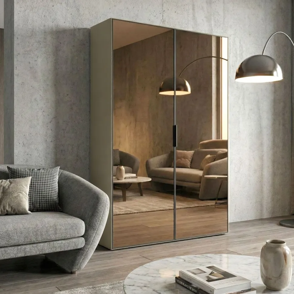 Credenza 2 ante in vetro larghezza 90cm in 3 altezze