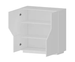 Credenza 2 ante linea Galassia in finitura Bianco Lucido con serigrafia "Piet Mondrian"