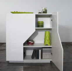 Credenza 2 ante linea Galassia in finitura Bianco Lucido