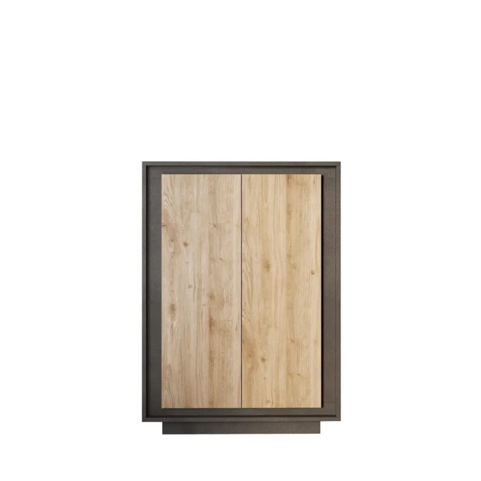 Credenza 2 ante linea Natural in finitura Lava e Rovere Cadiz