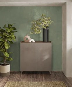 Credenza 2 ante linea Oscar in finitura Rovere Mercure e Bronzo