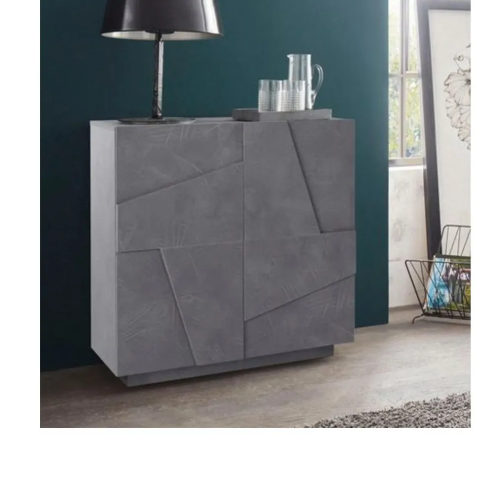 Credenza 2 ante linea Rombo in finitura Ardesia
