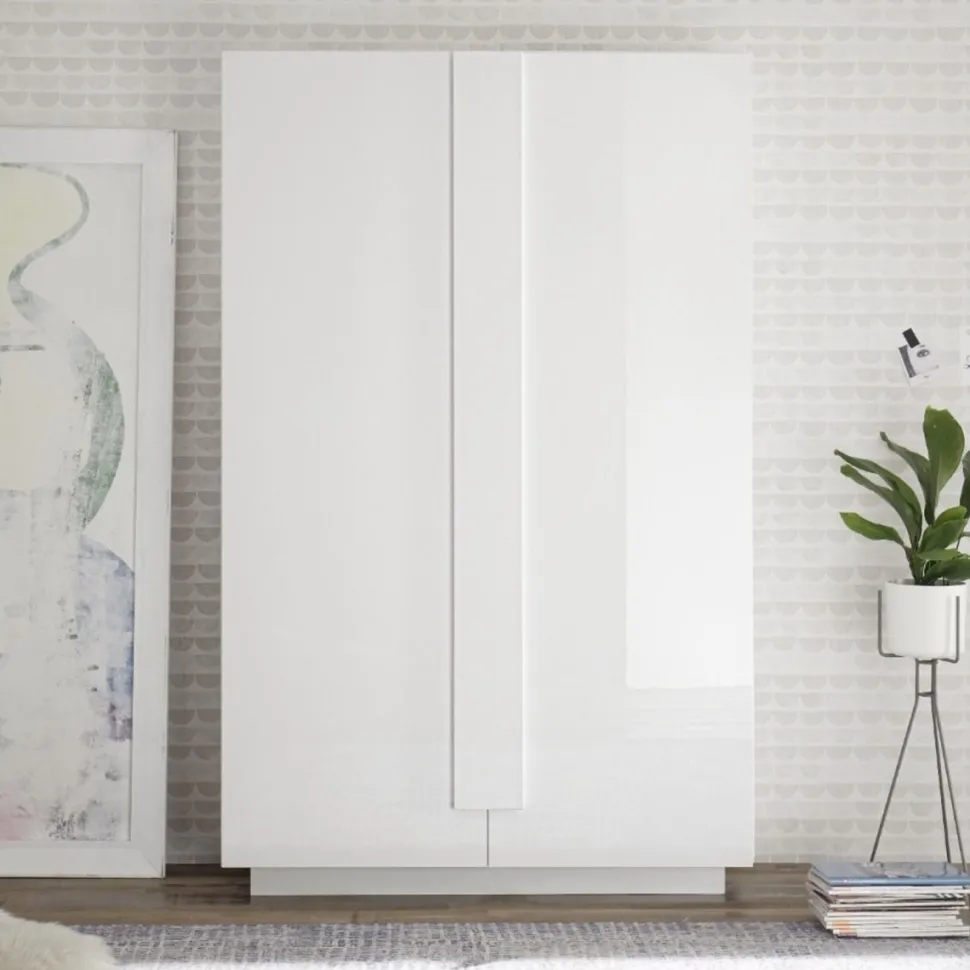 Credenza 2 ante linea Sax in finitura Bianco Lucido