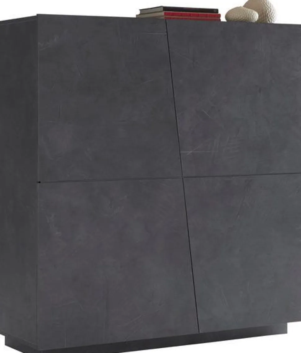 Credenza 4 ante linea Virgola finitura Ardesia