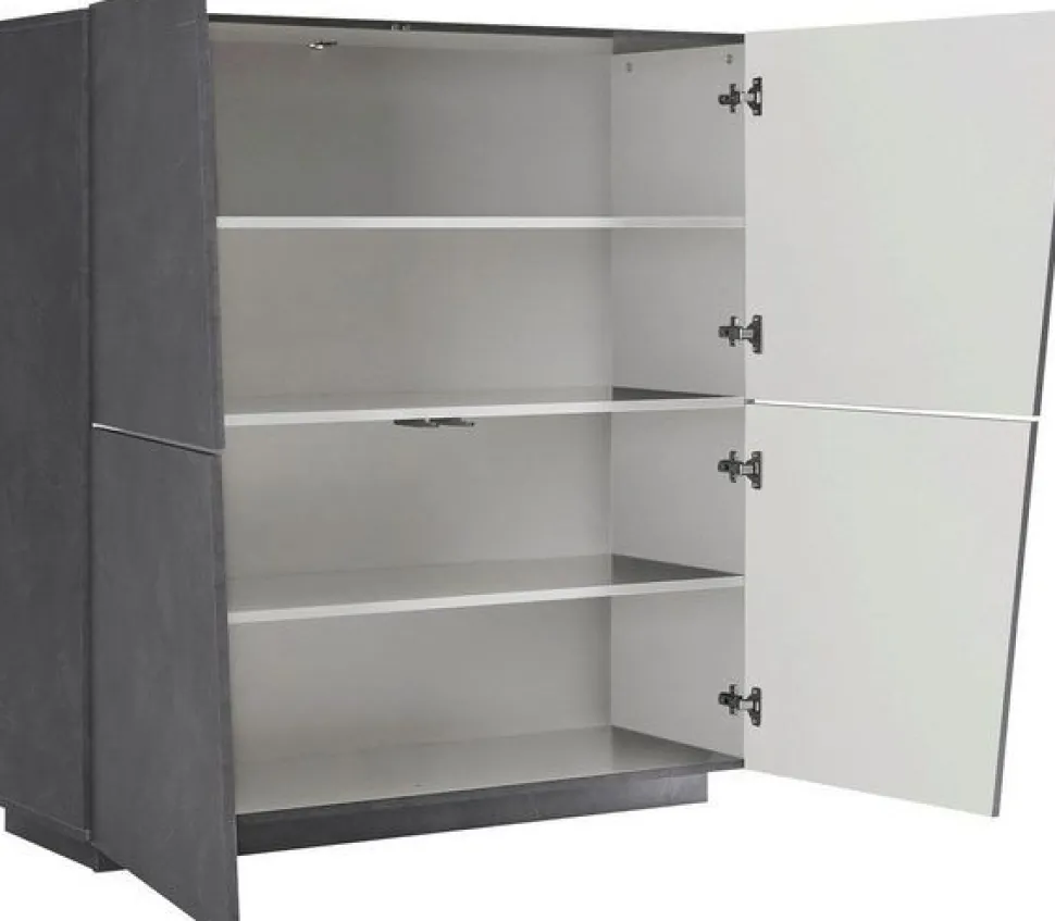 Credenza 4 ante linea Virgola finitura Ardesia