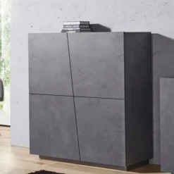 Credenza 4 ante linea Virgola finitura Ardesia
