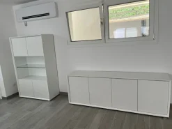 Credenza 4 ante Tilt con ante in vetro e grafica