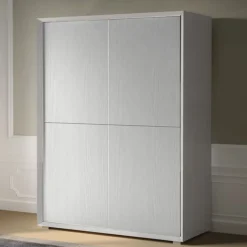 Credenza Bianco Frassino 4 ante senza maniglia linea Tilt