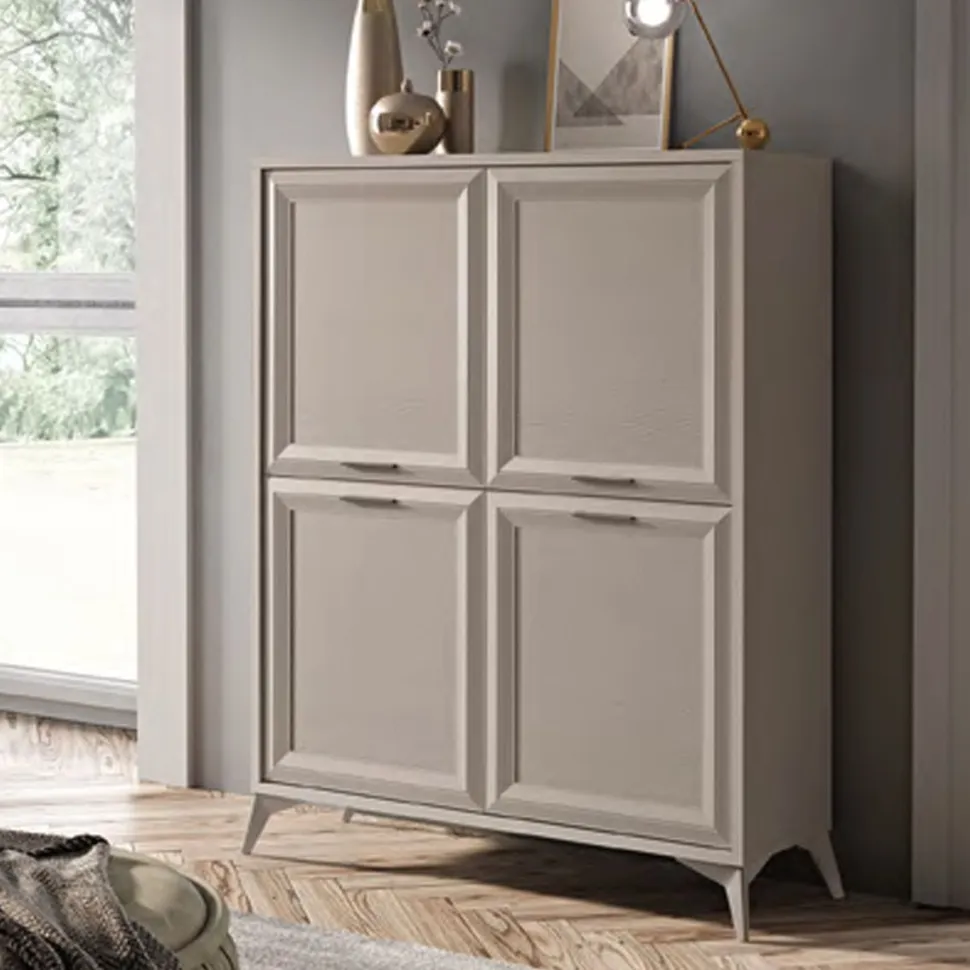 Credenza Garty 4 ante battenti linea Prevaling finitura Canapa
