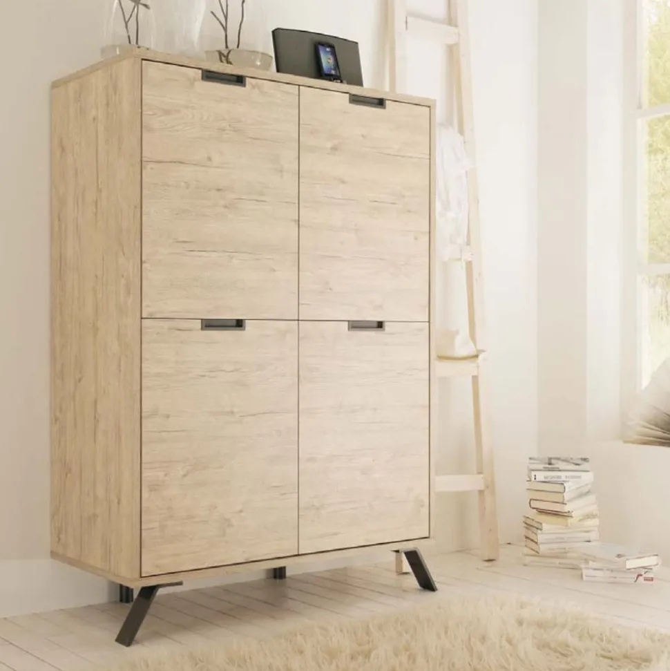Credenza linea Palma 4 ante in finitura Oak