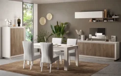 Credenza moderna Cashmere e Rovere Mercure scuro 2 ante battenti linea Eos