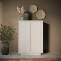 Credenza moderna finitura grigio Cashmere 2 ante battenti linea Eos
