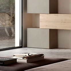 Cubo da terra e porta tv base con anta