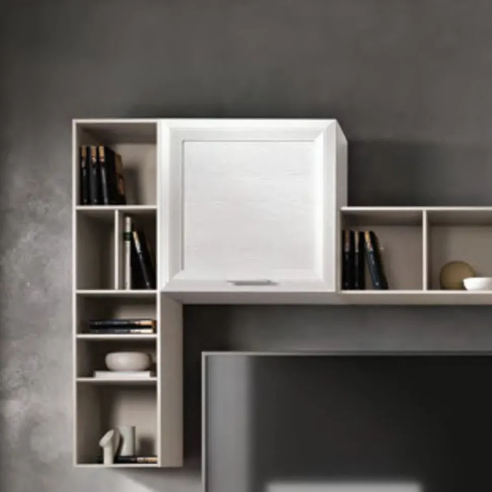Cubo sospeso con un anta a telaio linea Prevaling disponibile in 2 altezze