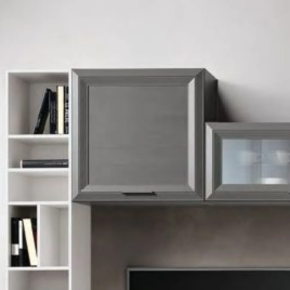 Cubo sospeso con un anta a telaio linea Prevaling disponibile in 2 altezze