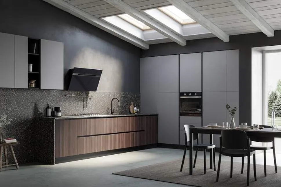 Cucina Angolare moderna Trend Frame modulare