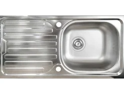 Cucina completa con isola moderna con maniglie a incasso in allumino Patrik in finitura Antracite e Ardesia