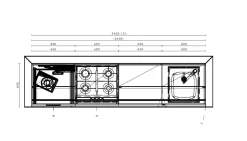 Cucina Lineare 240cm moderna
