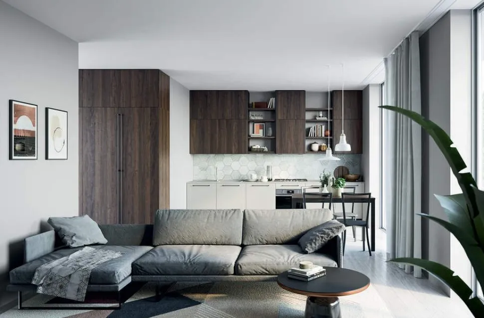 Cucina Lineare moderna Leo Open modulare