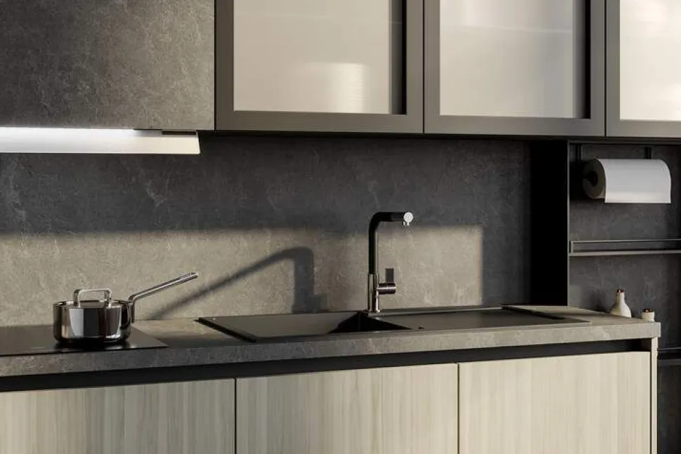 Cucina Lineare moderna Oceano Frame modulare