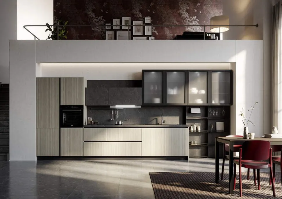 Cucina Lineare moderna Oceano Frame modulare