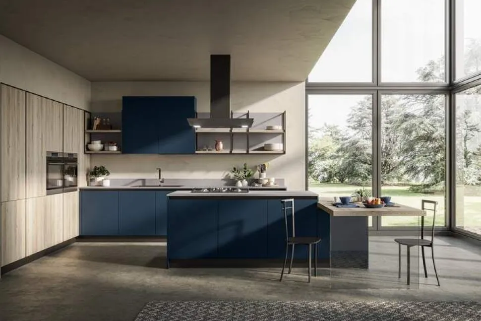 Cucina moderna con isola Alessia Open modulare