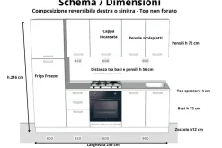 Cucina moderna economica ethica 255cm