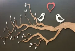 Decorazione in legno LOVE bianca 2 metri