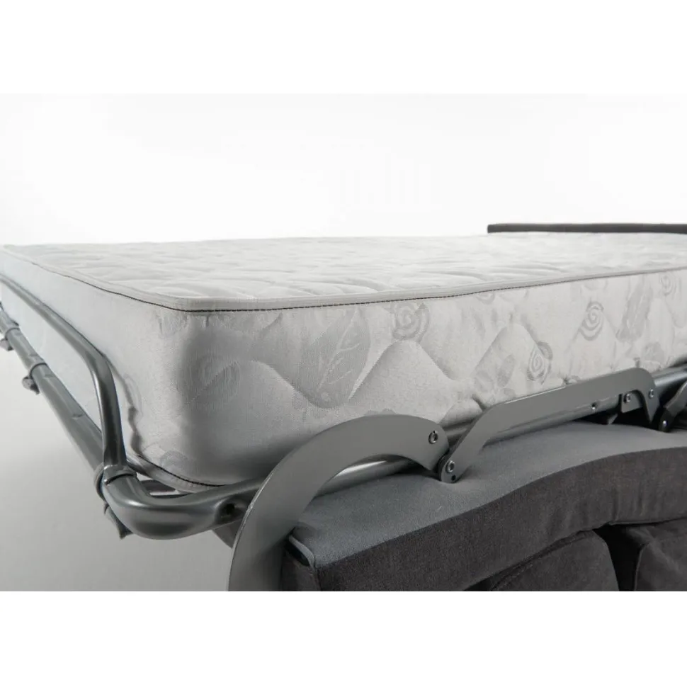 Divano CLIZIA trasformabile con materasso disponibile in diversi tessuti