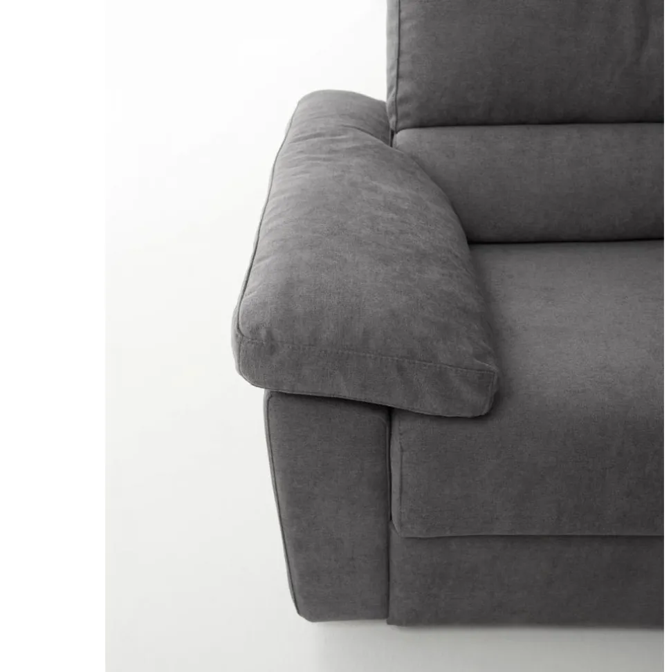 Divano DAMA trasformabile con materasso disponibile in diversi tessuti