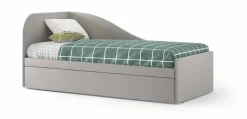 Divano letto ad estrazione Agata imbottito in tessuto linea Colorfull