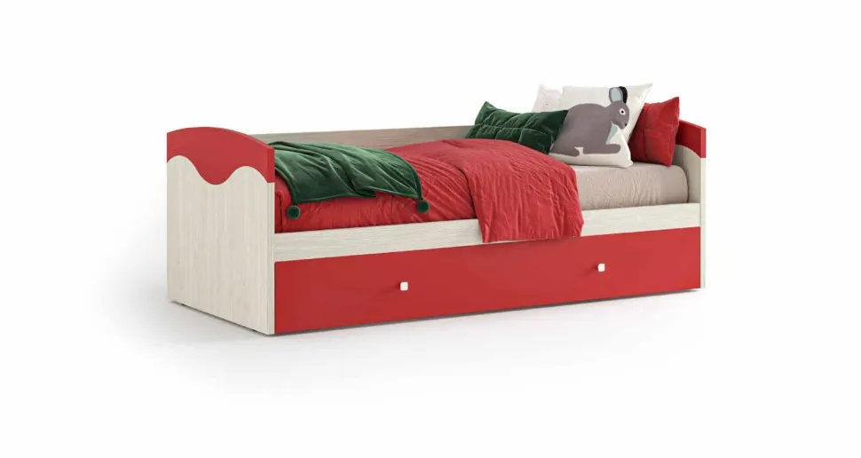 Divano letto ad estrazione Giorgio linea Colorfull disponibile in vari colori