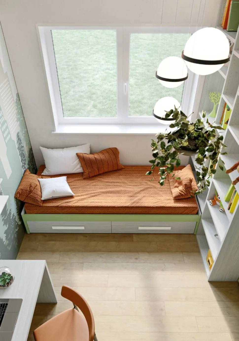 Divano letto contenitore Linus linea Colorfull disponibile in tanti colori