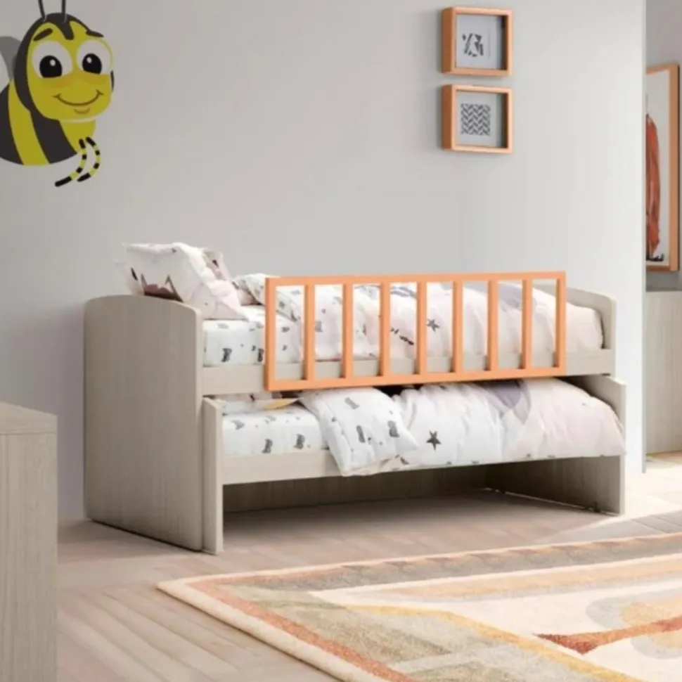 Divano letto Emma linea Fly finitura Cenere Wood o Nuvola Frassino