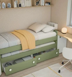 Divano letto singolo 3 posti o con cassettone disponibile in 13 colorazioni