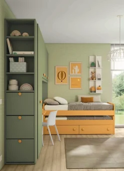 Divano letto singolo 3 posti o con cassettone disponibile in 13 colorazioni