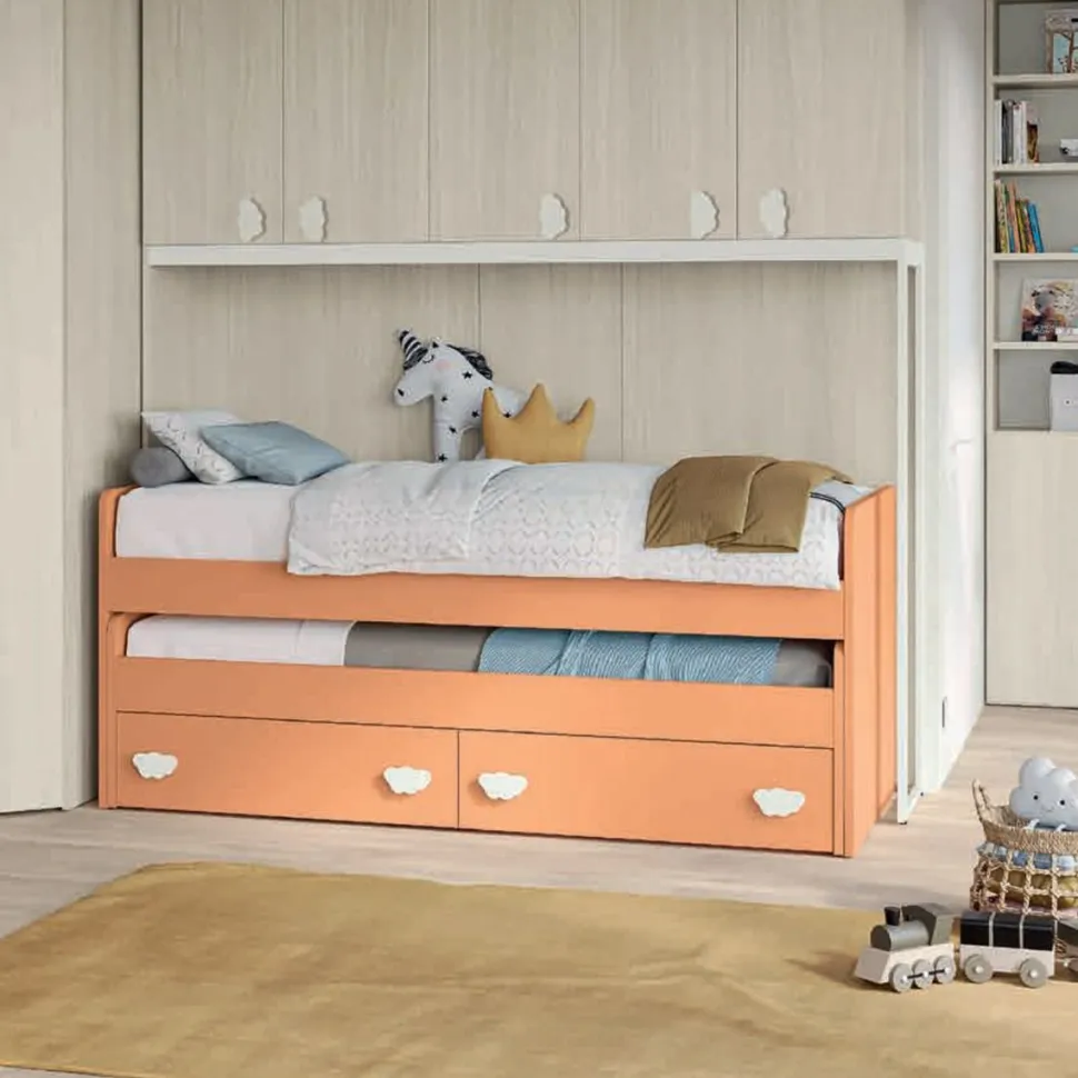 Divano letto singolo 3 posti o con cassettone disponibile in 13 colorazioni