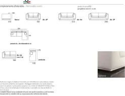 Divano MARTE componibile imbottito disponibile in diversi tessuti SFODERABILE