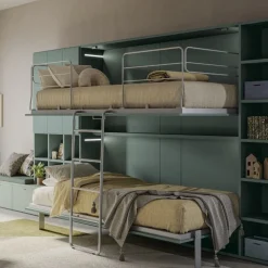 Doppio Letto a scomparsa singolo linea Airone disponibile in 3 misure