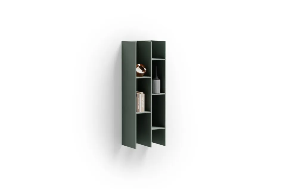 Doppio Pensile con vani a giorno sospeso disponibile in 29 Colori